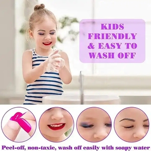 Ensemble de jouets cosmétiques <span class=keywords><strong>licorne</strong></span> pour filles, jeu de rôle beauté, cadeau promotionnel, <span class=keywords><strong>maquillage</strong></span> éducatif, vrais jouets pour enfants - Product Image 3