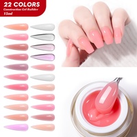 JTING Gel Constructeur Crème Haute Consistance pour Extension d'Ongles en Acrylique, 22 Couleurs, Pots Uniques, Gel Sculpture Camouflage, OEM