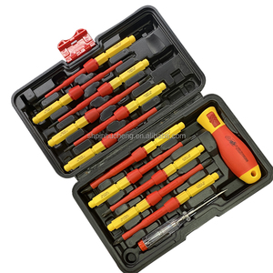 13Pcs VDE Đầu Cách Điện Thợ Điện Công Cụ Thiết Lập Chrome Vanadium Thép Cách Điện Tuốc Nơ Vít Nhựa Xử Lý OEM Tùy Chỉnh - Product Image 5
