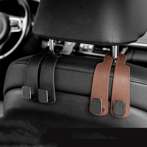 Gancho para Reposacabezas de Coche 2 en 1 de Calidad Premium, Minimalista, de Gamuza, para Asiento Trasero, Gancho Doble Colgante, Gran Capacidad de Carga, Soporte de Pared de Aleación - Product Image 4