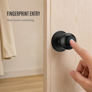 Q02 Perilla Inteligente para Baño al por Mayor con Llave y Huella Dactilar, Accesorios de Ferretería para Baño, Cerradura de Puerta - Product Image 6