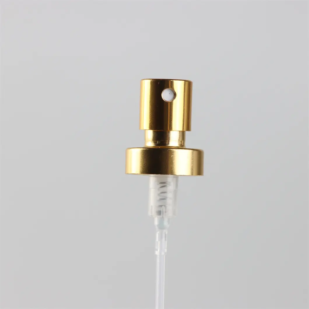 Gold Perfume Crimp Sprayer Anodized Aluminum Spray Pump
