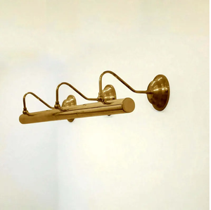 Vintage Solid Brass Picture <b>Light</b> Mid Century Modern Picture <b>Light</b> Raw Brass <b>Wall</b> Lamp Gallery Picture <b>Light</b> Painting Display - Product Image 2