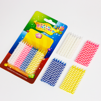 Bougies d'anniversaire en spirale 4 couleurs 5,8 cm, sans fumée, mèche en coton pur, bougies de gâteau en spirale pour fêtes et mariages, directement de l'usine