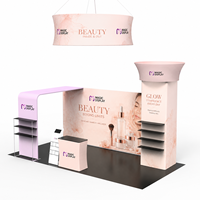 Stand d'exposition réutilisable 10x20 pieds avec affichage en tissu imprimé sur mesure pour événements professionnels