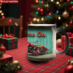 Taza de Sublimación DIY de 11 oz, Taza Mágica de Cerámica Negra Esmerilada que Cambia de Color con el Calor - Product Image 2