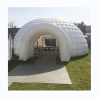 Tente dôme gonflable igloo blanche, éclairage led pour exposition d'événements en plein air pour publicité camping en vente