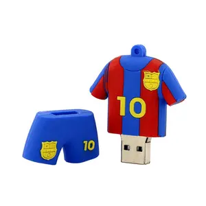 Customized football game outfit PVC memorias USB flash drives 8GB 16GB sports suit USB memory card 32GB pen drive 256GB