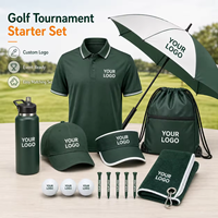 Ensemble cadeau de golf personnalisé pour tournoi, comprenant casquette de sponsor, serviette, marqueur de balle, bouteille, emballage magnétique haut de gamme, OEM ODM