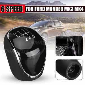 Poignée de levier de vitesses en cuir pour Ford C-Max Focus Mk2 Mk3 Grand C-Max Galaxy Kuga Transit Connect Custom S-Max Headball Noir - Product Image 1