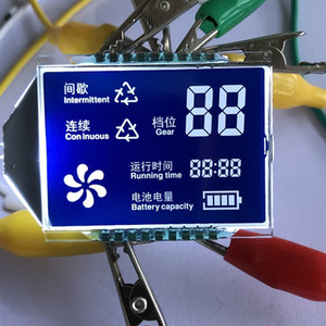 Nhà máy tùy chỉnh thiết kế HTN màu xanh trắng 7 đoạn <span class=keywords><strong>LCD</strong></span> hiển thị Module màn hình tích cực tiêu cực Transflective cho cụ mét - Product Image 2