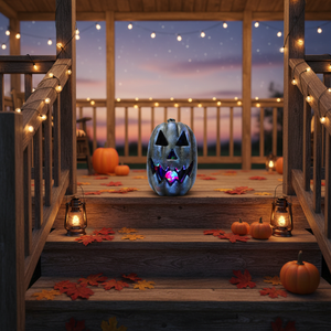Custom Halloween Jack-o-lantern LED Party Decorations Wholesale Plastic Halloween Pumpkin Lamp - Product Image 2