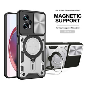 Étui de téléphone en TPU et PC avec support magnétique coulissant pour fenêtre CD pour Redmi Note 11T Pro 5G/11T Pro + 5G/POCO X4 GT 5G - Product Image 2