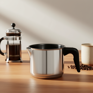 Jarra de leche Karl Kruger con pico de acero inoxidable de 1 litro para preparar café y té - Product Image 3