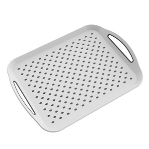Rectangular Double-Handled <b>Tray</b> TPR Anti-Slip Solid Color Hotel Coffee <b>Tea</b> Serving - Product Image 5