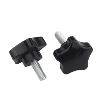 Poignée rotative en forme d'étoile de réglage de vis à main en acier au carbone Trox 30mm M3 poignée de vis en plastique pour système de mesure métrique