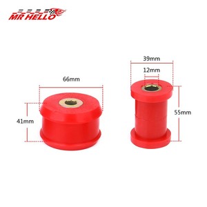 Kit de silentblocs de bras de suspension avant Mr Hello 66x41mm 55x39mm Rouge pour Volkswagen Golf Jetta Mk4 - Product Image 1