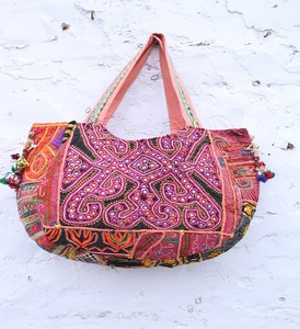 Nuevo Bolso Jaipuri Banjara Ligero, Bolso de Hombro de Algodón con Flores Bordadas a Mano, Estilo Étnico Indio, para Mujer - Product Image 1