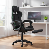 Chaise de jeu populaire, unique, luxueuse, ergonomique, confortable, avec accoudoirs en PP, revêtement en cuir PU, inclinable électriquement, chaise de direction pour jeux vidéo, en acier