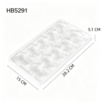 Vente en gros de barquettes en plastique transparent à 10 cavités pour chocolats truffés, boîte d'emballage pour bonbons