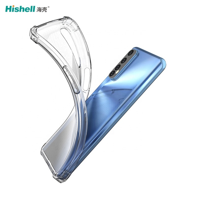Four Corner Drop Resistant Clear Soft TPU Protective Mobile Cell Phone Cases Cover for Oppo Realme 7