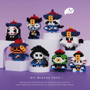 Micro fai da te set di blocchi per Halloween e natale in plastica <span class=keywords><strong>fantasma</strong></span> e zucca uomo decorazioni giocattolo Mini Figure da costruzione regali - Product Image 4