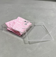 Boîte transparente de foulard en soie acrylique avec couvercle avec idées d'unité d'affichage d'emballage moderne unique de luxe de concepteur de logo d'impression personnalisée