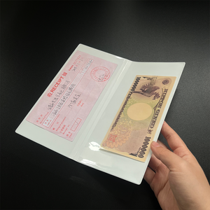 高透明PVC防水コインクリップドル札通貨ホルダー紙幣マネープロテクター通貨スリーブ - Product Image 1