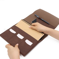 Couverture de carnet à 3 volets avec bande élastique, pochette de planificateur rechargeable pour carnet A6, idéale pour le bureau, les voyages et l'enregistrement quotidien
