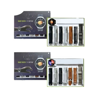 Montre connectée 8 en 1 pour hommes et femmes, design rond, utilisation sportive, bracelet en cuir, boussole, suivi du sommeil, écran TFT, calendrier - Product Image 1