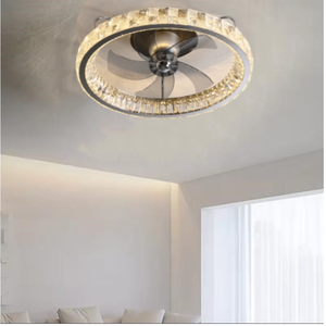 Hot Sale Modern Remote Control Light <b>Smart</b> Flush Mount Invisible Bedroom Indoor <b>Ceiling</b> <b>Fan</b> with Light - Product Image 3