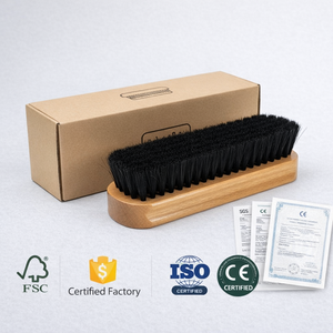 Cepillo de Crines de Caballo Negro de Madera Duradero y Ecológico de Primera Calidad con Mango de Madera de Haya |   Personalizable para Uso Profesional - Product Image 6