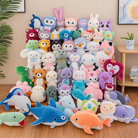 Fournisseur en gros de jouets en peluche pastel animaux et personnages marins de 4/8/10/12 pouces pour prix de jeu de griffes de carnaval