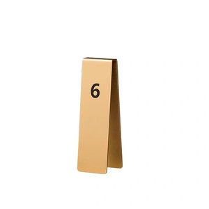 Iron <b>Table</b> Number Plate 50x165mm Double-Sided Standing Electroplated Gold Rectangle Place <b>Card</b> - Product Image 2
