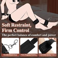Sex Bondage BDSM Set - Verbessertes Unterbett-Fesselset mit Handschellen, Fußfesseln und Fesselriemen