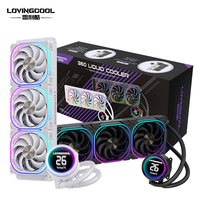 Refroidisseur liquide AIO LOVINGCOOL 360 mm, radiateur à eau, plaque froide en cuivre, ventilateur ARGB, compatible Intel et AMD, pour PC de jeu, expédition immédiate, certifié CE