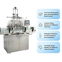 Remplisseuse de pâte liquide à 4 têtes BRENU | Système d'embouteillage d'eau et de jus avec capsulage automatique et contrôle intelligent