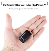 Pequeño mini flip mobile teléfonos sin cámara nueva cubierta desbloqueado teléfono celular barato Bt marcador J9 botón teléfono