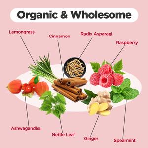 Té Chinaherbs para Calentar el Útero, Té Herbal para el Equilibrio Hormonal Femenino con Frambuesa, Jengibre, Ashwagandha y Hierbabuena - Product Image 6