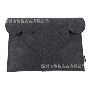 Étui pour tablette en feutre, motif éléphant stylé, étui de protection pour produits électroniques, personnalisable. - Product Image 2