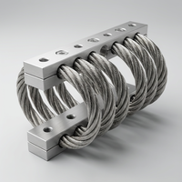 Isolateur de vibrations en câble métallique en aluminium/acier inoxydable Hoan JGX-0956D-72A, taille personnalisable, installation flexible, amortisseur de chocs