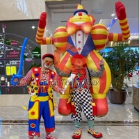 Costume de marche gonflable Costume de performance gonflable drôle Marionnette de clown d'explosion pour accessoire d'atmosphère de fête sur scène