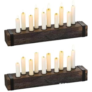 Wooden <b>Candle</b> Holder Multi Compartment Square Modern Simple Home Decoration - Product Image 5