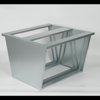 Boîtier de filtre à air à cadre incliné à simple bride résistant aux hautes températures pour la ventilation industrielle