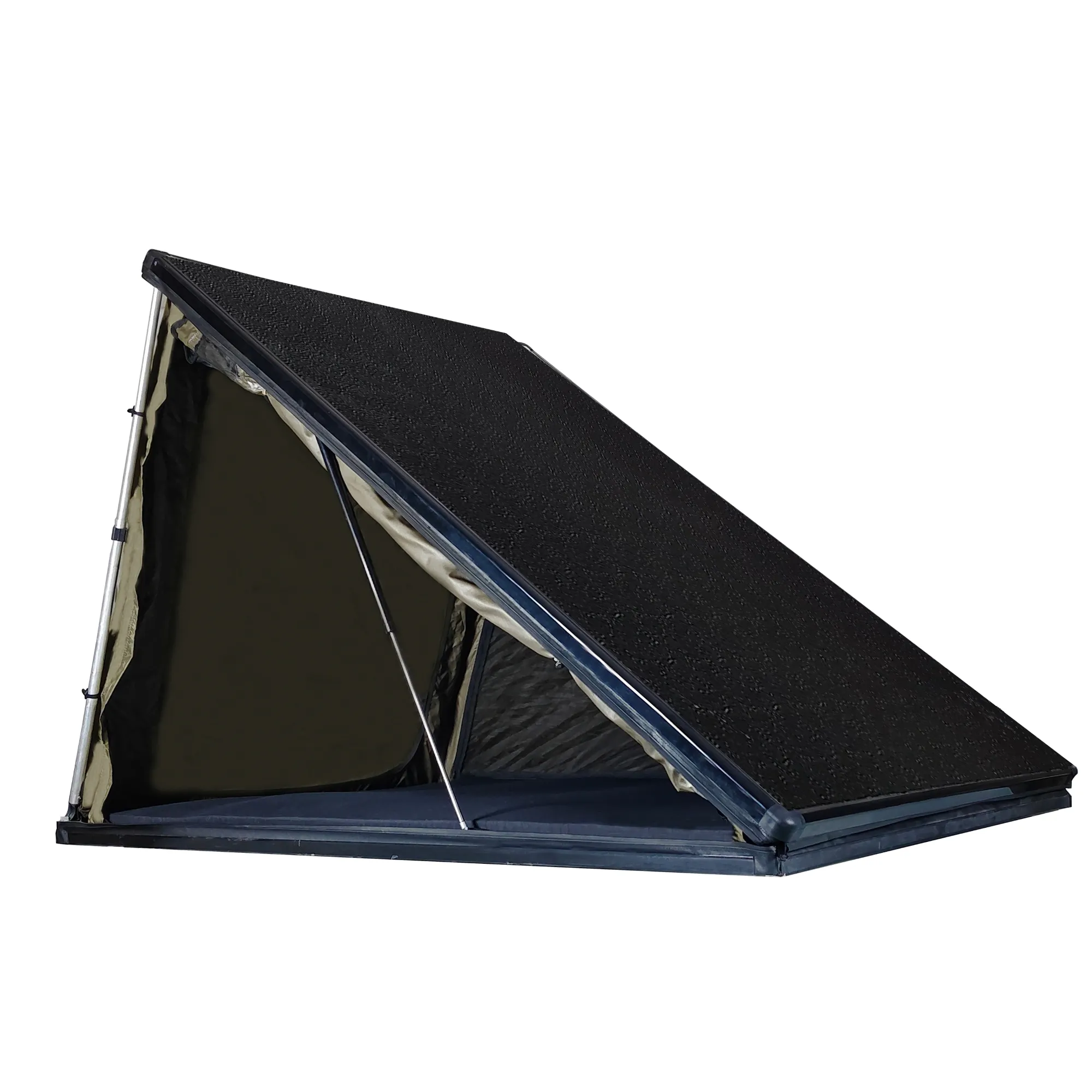 Tende 2024 per tetto auto a triangolo con guscio rigido in alluminio più sottile per campeggio 2 persone tenda sul tetto