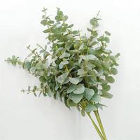 Vente flash : Fleurs artificielles avec tiges de feuilles d'eucalyptus, plante verte, décoration d'intérieur, arrangement floral