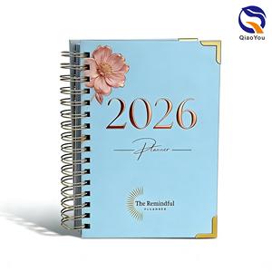 Cuaderno de Tapa Dura con Espiral Metálico, Logotipo en Lámina Dorada Rosa y Borde Metálico, Venta al Por Mayor - Product Image 6