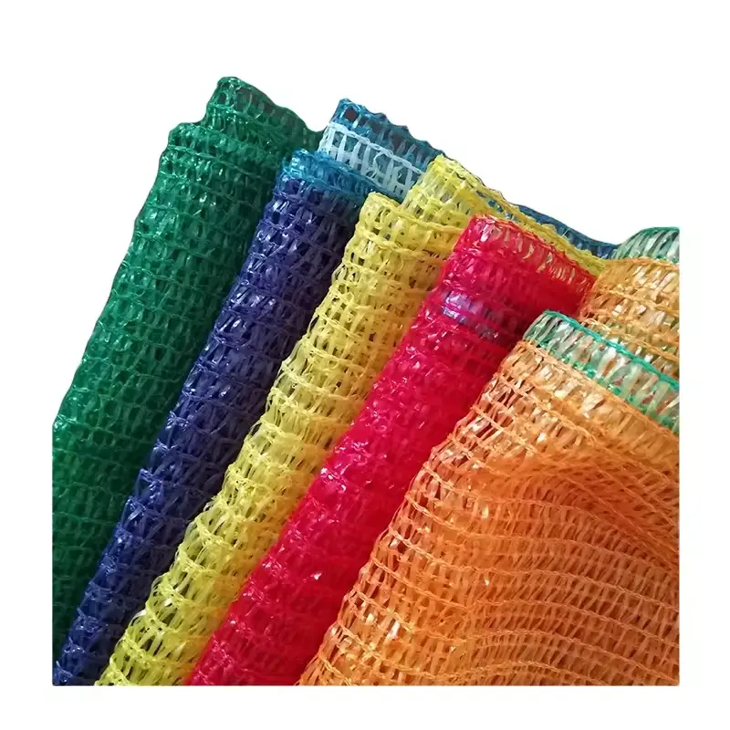 High quality and hot sale Plain Weaving PE Raschel Leno Mesh Net Bag For Firewood