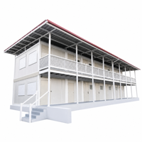Maisonnette préfabriquée moderne haut de gamme, unité d'habitation annexe modulaire en conteneur, maison portable à deux étages, hôtel, école, bureau de jardin, ensemble de modules.