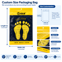 Sac d'emballage personnalisé pour semelles de chaussures avec fermeture éclair et trou de suspension, fenêtre transparente, sac d'emballage en plastique pour semelles, directement de l'usine